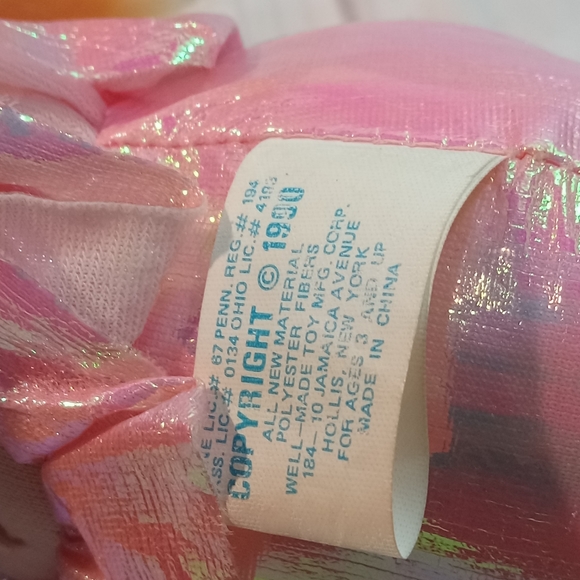 Vintage Pink Cutie Bear Stuff Animal 4'' Plush Toy - Picture 4 of 7